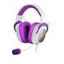 Headset Gamer Redragon Zeus X RGB   Microfone com Redução de Ruído O Headset Gamer Zeus X na cor branco com roxo e RGB vem com almofadas e revestiment