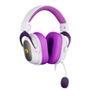 Headset Gamer Redragon Zeus X RGB   Microfone com Redução de Ruído O Headset Gamer Zeus X na cor branco com roxo e RGB vem com almofadas e revestiment