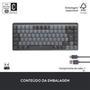 Teclado Mecânico Sem Fio Logitech MX Mechanical Mini   Digitação mecânica fluida e silenciosa: o teclado mecânico MX Mini possui teclas tactile silenc