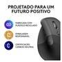 Mouse Sem Fio Logitech Lift   UMA NOVA ROTINA DE CONFORTO: Com o mouse Ergonômico Vertical sem fio LIFT, você fica confortável durante todo o tempo de