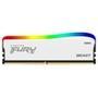 Memória Kingston Fury Beast, RGB, 8GB, 3600MHz, DDR4, CL17 DIMM, Branco   Dissipador de calor branco exclusivo com impressionante iluminação RGB Dê ao