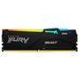 Memória Kingston Fury Beast, RGB, 8GB, 4800MHz, DDR5, CL38 Kingston FURY Beast DDR5 RGB1 permite fazer overclock com estilo em plataformas de jogos de