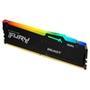 Memória Kingston Fury Beast, RGB, 8GB, 4800MHz, DDR5, CL38 Kingston FURY Beast DDR5 RGB1 permite fazer overclock com estilo em plataformas de jogos de