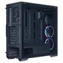 Gabinete Cooler Master MasterBox K501L, Mid Tower A ventilação agressiva do painel frontal em ângulo apresenta elementos de design nítidos e linhas ma