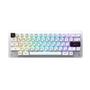 Teclado Mecânico Akko Acrílico ACR59, RGB, USB, Branco   - Teclado pré montado RGB com switches removíveis.  - Teclado com os switches Akko Jelly whit