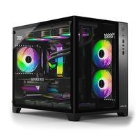 Gabinete Gamer Hyrax HGB710   Apresentando o novo Hyrax Mini Tower Um gabinete compacto, porém poderoso, projetado para atender às suas necessidades d