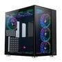 Gabinete Gamer Rise Mode Galaxy Glass Standard   Mergulhe na experiência gamer definitiva com o Gabinete Gamer Rise Mode Galaxy Glass Standard ARGB. E