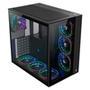 Gabinete Gamer Rise Mode Galaxy Glass Standard   Mergulhe na experiência gamer definitiva com o Gabinete Gamer Rise Mode Galaxy Glass Standard ARGB. E