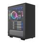 Gabinete Gamer Riotoro Mid Tower Preto:   Estilo único: O gabinete CR120BE mid-tower combina com um estilo minimalista, possui interior otimizado e ac