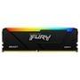 A Kingston FURY™ Beast DDR4 RGB impulsiona sua performance com velocidades de até 3733MHz, estilo desafiador e luzes RGB no comprimento do módulo para