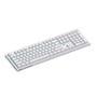 Teclado Gamer Machenike K520-B108   Design elegante e moderno O teclado Machenike K520 tem um design elegante e moderno, com um acabamento em branco q