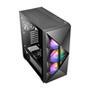 Gabinete Gamer Antec DF800 FLUX   Salpique com sua cor O novo gabinete para jogos Dark Fleet DF800 FLUX Mid-Tower ATX forma um efeito visual diferente