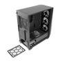 Gabinete Gamer Antec DF800 FLUX   Salpique com sua cor O novo gabinete para jogos Dark Fleet DF800 FLUX Mid-Tower ATX forma um efeito visual diferente