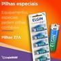 Pilha Alcalina A27, Cartela Com 5 Unidades, Elgin - 82196.