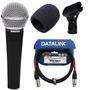 Microfone SM58-LC Shure com Cabo e EspumaSintonizado para acentuar o calor e a qualidade dos vocalistas principais e e de backup, o SM58 é um microfon