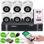 Kit 6 Câmeras Intelbras VHD 3230 D G7 Dome Full HD 1080p Visão Noturna de 30m IP67 + DVR Intelbras MHDX 1208 8 Canais Multi HD + HD 2TBKit focado em c