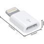 Adaptador Conversor Usb Lightning Para Micro Usb Branco