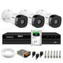 Itens Inclusos No Kit 01 - DVR Intelbras 4 canais MHDX 1204 Com Detecç,ã,o Inteligente de Movimento 03 - Câ,mera Bullet Infravermelho Multi HD Intelbr