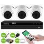 Itens Inclusos No Kit 01 - DVR Intelbras 4 canais MHDX 1204 Com Detecç,ã,o Inteligente de Movimento 03 - Câ,mera Intelbras VHL 1120 D, HD 720p, Dome, 