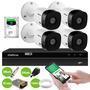 Itens Inclusos No Kit 01 - DVR Intelbras 4 canais MHDX 1204 Com Detecç,ã,o Inteligente de Movimento 04 - Câ,mera Intelbras VHL 1120B, HD 720p HDCVI, B