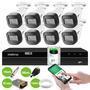 Kit 8 Câmeras Intelbras VHD 1130 B HD 720p Bullet com Lente 2.8mm Visão Noturna 30m Resistente à Chuva IP67 + DVR 8 canais MHDX 1208 Detecção Intelige