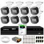 Kit 8 Câmeras Intelbras VHD 1130 B HD 720p Bullet Lente 2.8mm Visão Noturna 30m Resistente à Chuva IP67 + DVR 8 canais MHDX 1208 + HD 2TBNós da Tudo F