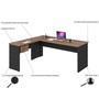 Descrição do produto: O estilo de mesa perfeito para um diretor! Uma mesa em L para escritório proporciona mais comodidade no momento de sua utilizaçã