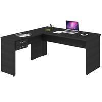 O estilo de mesa perfeito para um diretor! Uma mesa em L para escritório proporciona mais comodidade no momento de sua utilização. Conta com 02 gaveta