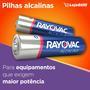 Tamanho AAIndicadas para aparelhos tecnológicos e com alto consumo de energia, as pilhas Alcalinas Rayovac permitem que você realize suas atividades c