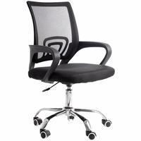 A cadeira de escritório conta com base cromada moderna e muito confortável!Modelo com regulador de altura, revertido com tecido mesh e rodízios em nyl
