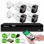 Kit 4 Câmeras Intelbras VHD 1130 B HD 720p Bullet com Lente 2.8mm Visão Noturna 30m Resistente à Chuva IP67 + DVR Intelbras MHDX 1204 4 CanaisNós da T