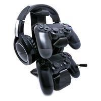 O Suporte foi desenvolvido para acomodar com perfeição 2 controles de PS4 (Playstation 4) e 1 Headset, de forma a organizar seu setup, deixando seu am