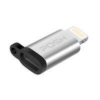 Adaptador Conversor Lightning Micro USB com Chaveiro iPhone Ipad Mini Carrega e Transfere Dados