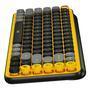 Teclado Logitech Pop Keys, Sem Fio, Amarelo - 920-010710-c