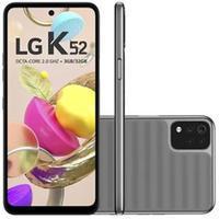 Smartphone lg k52, cor cinza, armazenamento interno de 64gb, memória ram de 3gb, processador octa core, conectividade 4g, câmera quádrupla traseira de