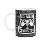 Caneca gamer só mais 5 minutos características:  material: cerâmica  capacidade: 325ml  altura: 9,5cm diâmetro: 8cm conteúdo: 1 caneca informações adi