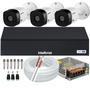 Kit cftv de alta definição intelbras hd com 3 câmeras   acesso via smartphone e computador   conteúdo   01 dvr intelbras mhdx 1008-c 4x1 de 08 canais 