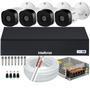 Kit cftv de alta definição intelbras hd com 4 câmeras   acesso via smartphone e computador   conteúdo   01 dvr intelbras mhdx 1008-c 4x1 de 08 canais 