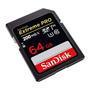 Sandisk cartão de memória sdxc 64gb extreme pro classe de velocidade de vídeo v30 velocidade de leitura de até 200mbs classe velocidade padrão c10 bar