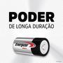 Longa duração e inovação são os pilares de toda a família Energizer MAX. A pilha Energizer MAX D mantém sua energia armazenada por até 10 anos e quand