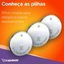 INFORMAÇÕES GERAIS:  Contém: 1 Cartela com 5 baterias. Tipo: Moeda   INFORMAÇÕES TÉCNICAS: Voltagem: 3V Capacidade: 90mAh Peso: 1.70g   APLICAÇÃO: Rel