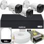 Kit cftv de alta definição intelbras hd com 3 câmeras  acesso via smartphone e computador  conteúdo 01 dvr intelbras mhdx 1004-c 4x1 de 04 canais 03 c