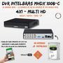 Descrição kit 4 câmeras intelbras que filma colorido mesmo em escuridão total. dvr 8 canais intelbras mhdx 1008-c com hd 1 tb. as câmeras são em resol