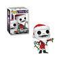 O funko pop! Santa jack 1383 é uma adição festiva para os fãs de the nightmare before christmas. Esta figura retrata jack skellington em sua roupa de 