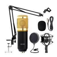 Kit microfone condensador profissional estudio bm-800   se você está procurando por um podcast estúdios rádios apresentamos o modelo bm-800 da leboss,