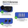 Kit 2 câmeras de segurança full hd 1080p 2mp bullet black visão noturna de 20 metros lente 2.8mm tudo forte + conectores  nós da tudo forte, criamos e