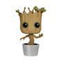 Assim como ele reuniu os guardiões da galáxia, o boneco funko pop! Dancing groot reunirá sua coleção da marvel. Esta figura de vinil com cabeça oscila