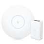 ITENS:01 Roteador Wi-Fi 6 Access Point 2.7 Gbps + Injetor PoE+ | U6 Long Range Ubiquiti C/ Fonte 48V 30W.CARACTERÍSTICAS:GARANTIA DE QUALIDADEO Rotead