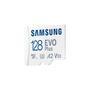 Cartão de memória samsung evo plus, microsdxc 128gb com adaptador, uhs-i, velocidade: 160 mb/sespecificações técnicasarmazenamento : 128gbformato : mi