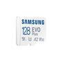 Cartão de memória samsung evo plus, microsdxc 128gb com adaptador, uhs-i, velocidade: 160 mb/sespecificações técnicasarmazenamento : 128gbformato : mi